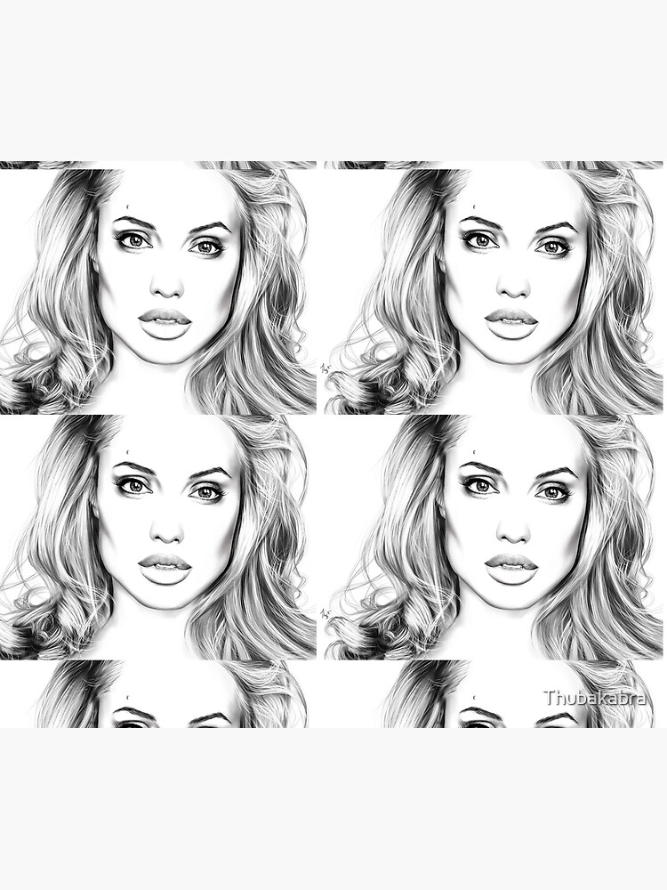 Angelina Jolie minimalist art portrait - digital painting iPhone Wallet  for Sale by Thubakabra