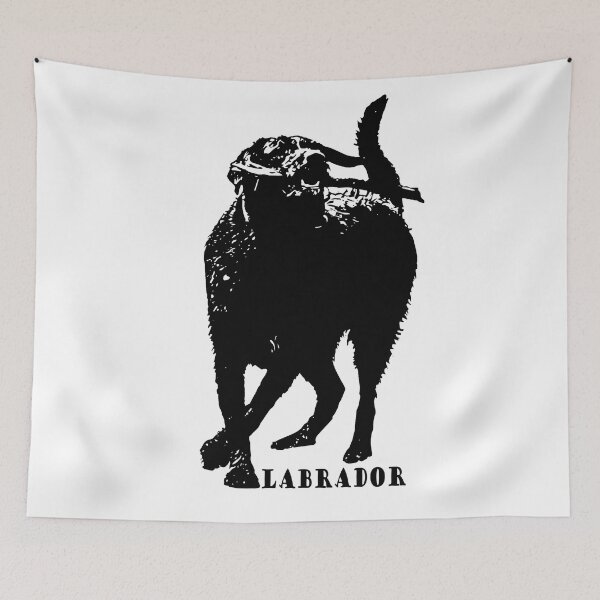 Item preview, Labrador in Action: Black and White Logo designed and sold by Alius Imago.