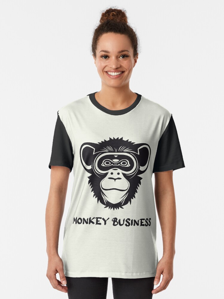 Thumbnail 2 of 5, Graphic T-Shirt, Monkey Business designed and sold by guidonr1.