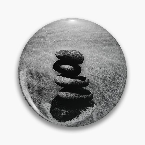 Item preview, Zen Cairn Tower Beach Pebbles Balancing Stones on Beach Sand 8 of 12 designed and sold by Beachy.