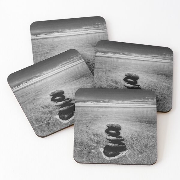 Item preview, Zen Cairn Tower Beach Pebbles Balancing Stones on Beach Sand 8 of 12 designed and sold by Beachy.