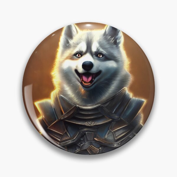 Item preview, AI Generated Art, War Husky/Pomsky designed and sold by RabbitHoleMI.