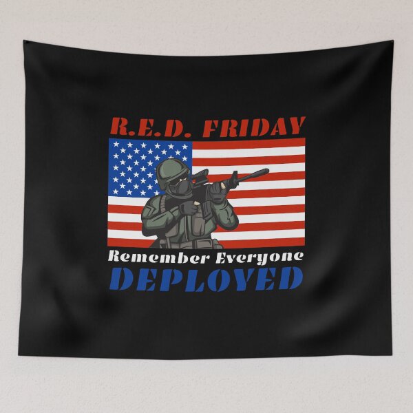 Item preview, On Friday We Wear Red Military Supportive Red Friday Remember Everyone Deployed designed and sold by nquestiaa.