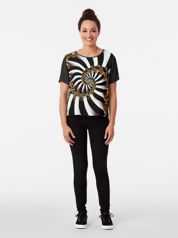 Alternate view of Butterfly Vortex Chiffon Top