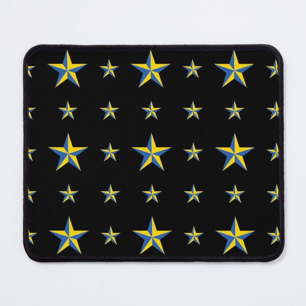 Item preview, Ukrainian Blue & Yellow Stars on Black designed and sold by sleepingdogprod.