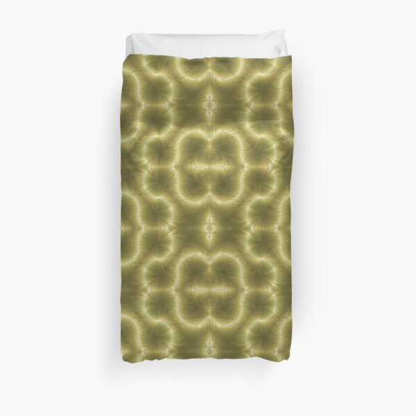 Groovy Green and Gold Paisley Duvet Cover
