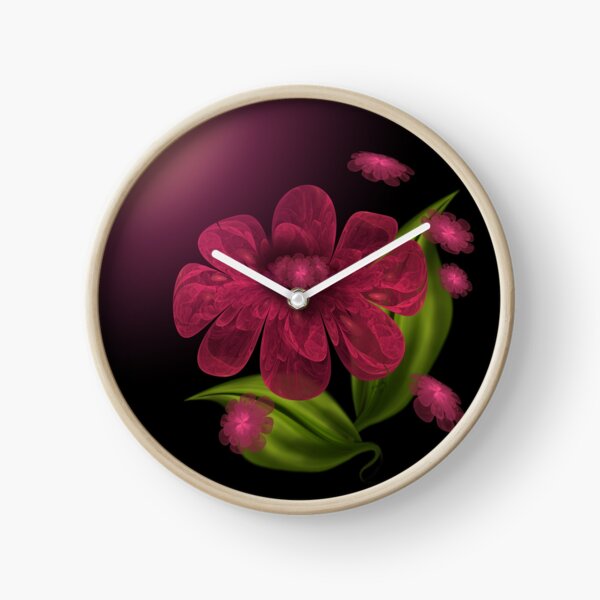 Luxurious Petals in Wine Clock