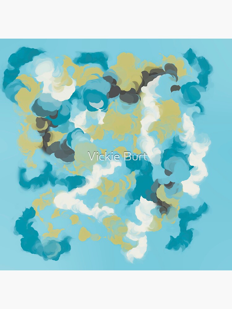 "Daubs of Colour" Sticker by VickieB Redbubble