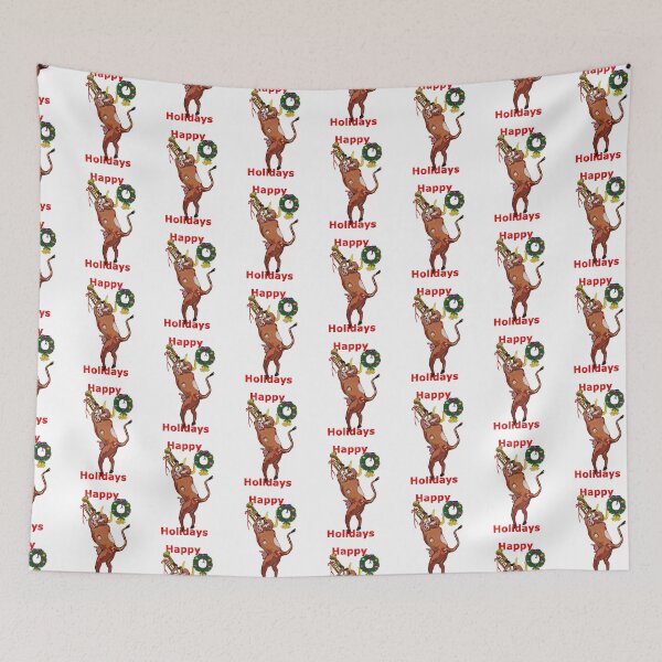 Item preview, Holiday Dancing Brown Trumpet Cow designed and sold by VerdeDoodleDuck.