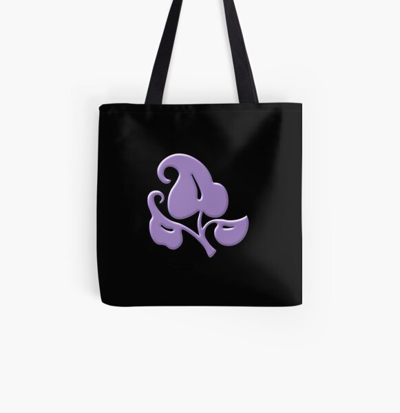 Purple Clover All Over Print Tote Bag
