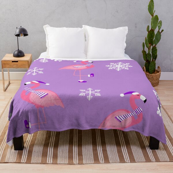 Item preview, purple christmas santa claus flamingo designed and sold by Gossip Rag.