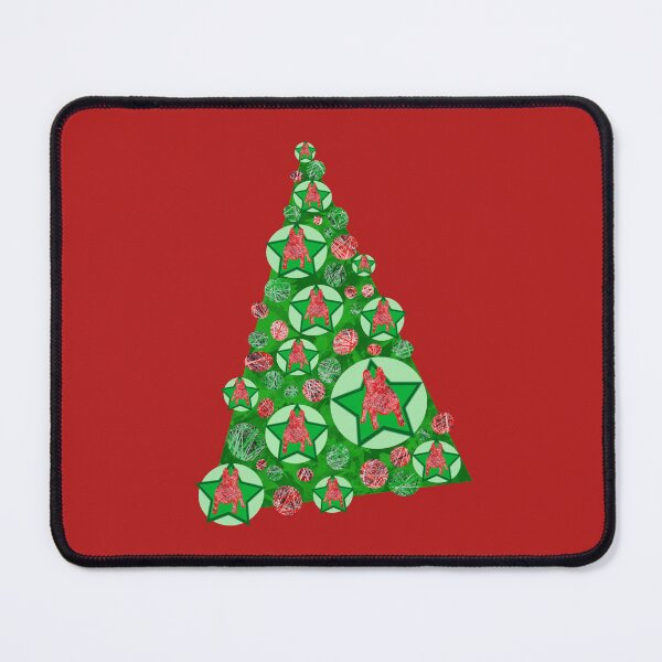 Item preview, French Bulldog Silhouette Green Star Christmas designed and sold by AMSonArt.