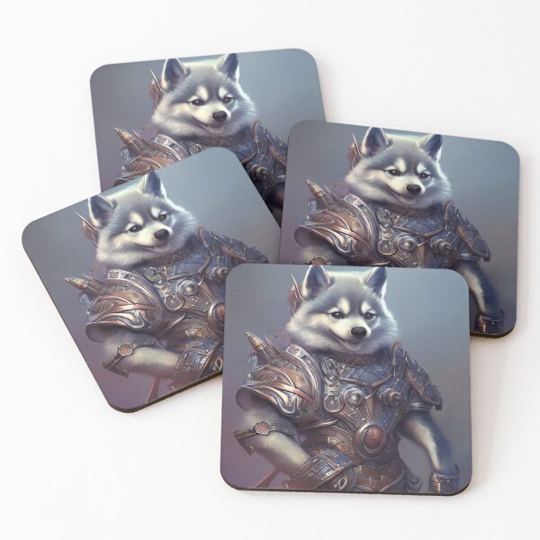 Item preview, AI Generated Art, War Husky/Pomsky designed and sold by RabbitHoleMI.