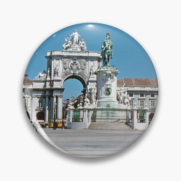 Item preview, 1950 - Arco de Triunfo y estatua del caballo en Praca do Comercio en Lisboa, Portugal. designed and sold by thatwaslife.