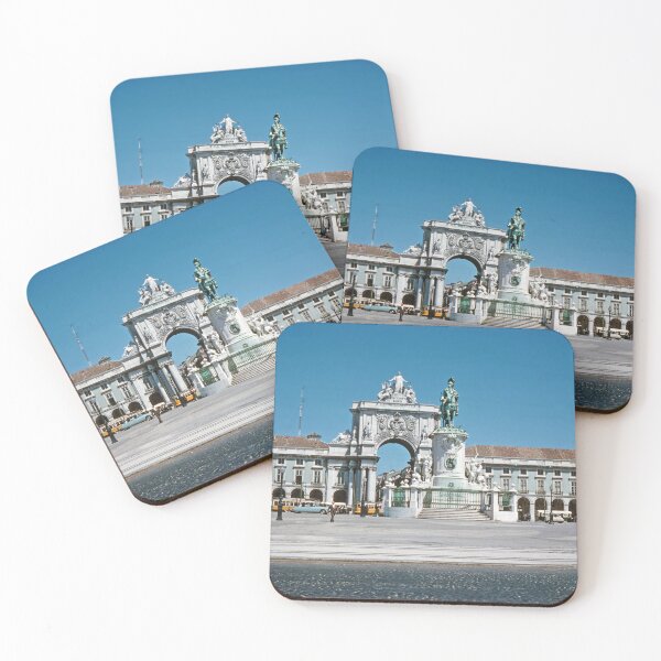 Item preview, 1950 - Arco de Triunfo y estatua del caballo en Praca do Comercio en Lisboa, Portugal. designed and sold by thatwaslife.