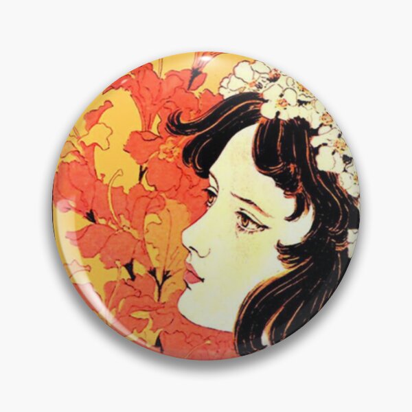 Item preview, Jugend Art Deco Vintage Woman with Flower Crown  designed and sold by artemisxluna89.
