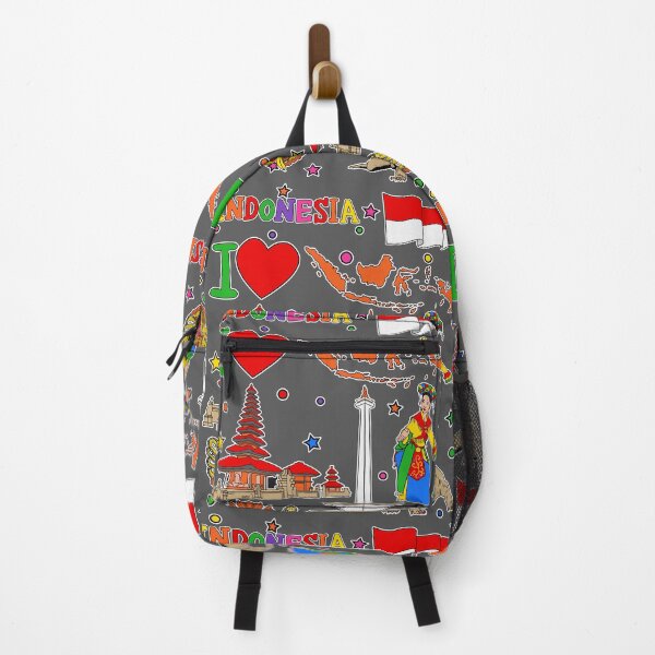 Item preview, I love Indonesia. Hand drawn Indonesian elements, flag and map designed and sold by mashmosh.