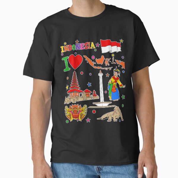 Item preview, I love Indonesia. Hand drawn Indonesian elements, flag and map designed and sold by mashmosh.