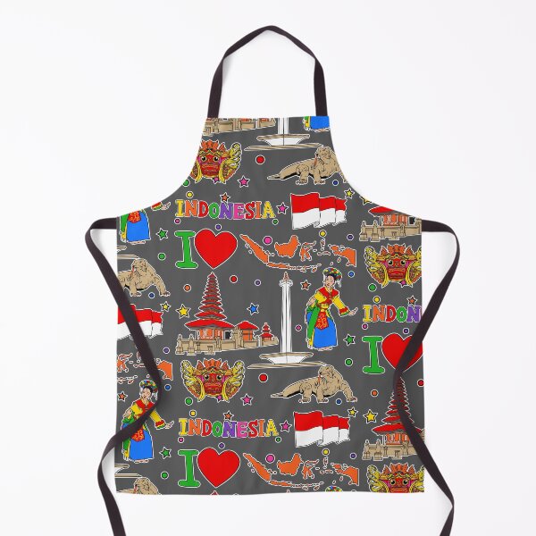 Item preview, I love Indonesia. Hand drawn Indonesian elements, flag and map designed and sold by mashmosh.