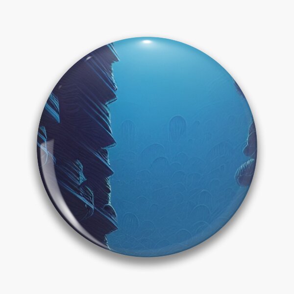Item preview, Blue canyon in a moony sky - blue picture designed and sold by GroovyDino.