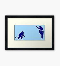 Monkey Kung Fu with Knife Framed Print