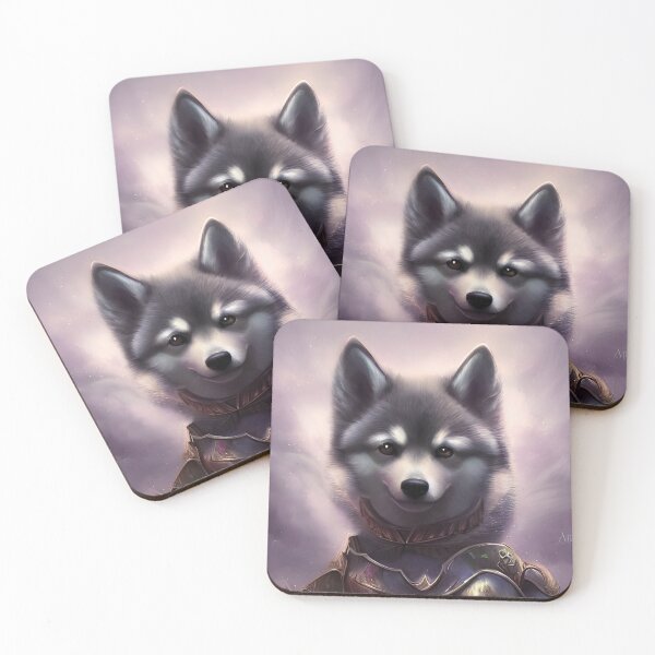 Item preview, AI Generated Art, War Husky/Pomsky designed and sold by RabbitHoleMI.