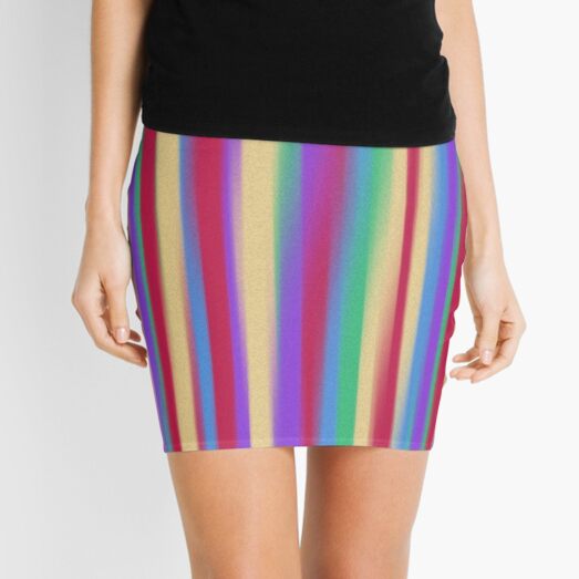 Colorful Stripes Mini Skirt