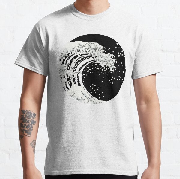 Black and White Great Wave Classic T-Shirt