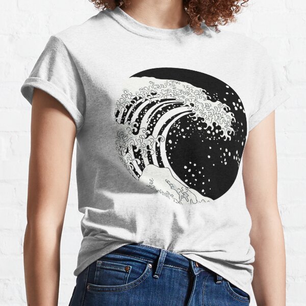 Black and White Great Wave Classic T-Shirt