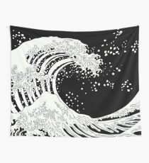 Große Schwarzweiss-Welle Wandbehang