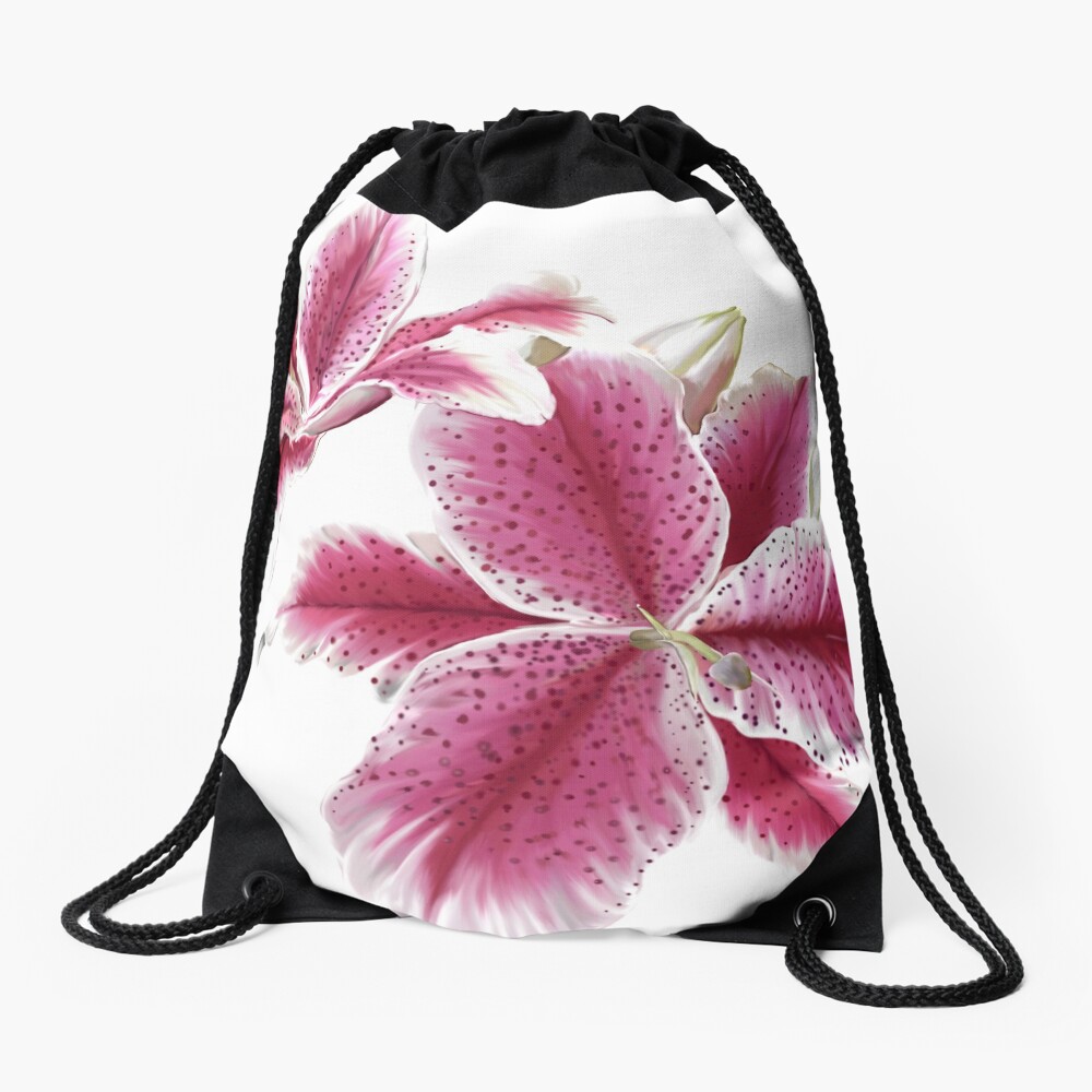 Stargazer Lilly Drawstring Bag
