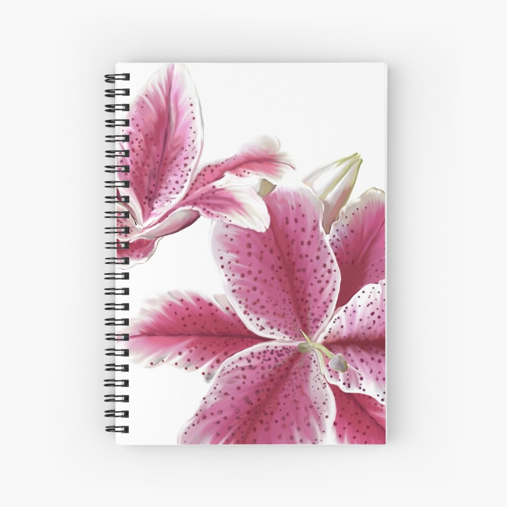 Stargazer Lilly Spiral Notebook