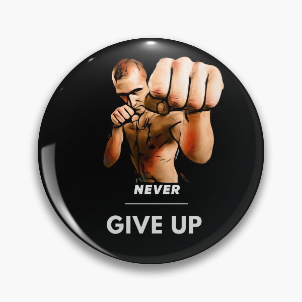 Aperçu de l'œuvre 'Never Give Up' La conception d'attitude de combattant créée et vendue par deepakrode7.
