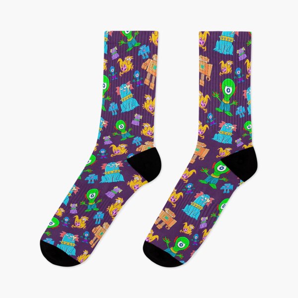 Aperçu de l'œuvre motif coloré de monstres créée et vendue par ImaginarStore.