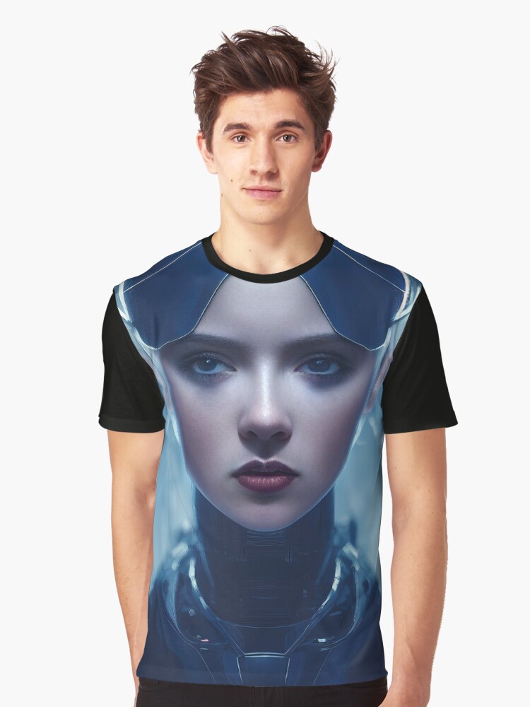 Thumbnail 1 of 5, Graphic T-Shirt, Android Female designed and sold by guidonr1.