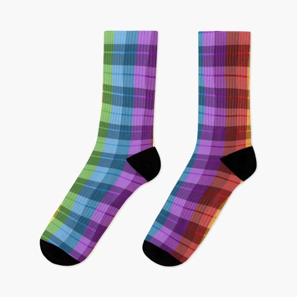 Item preview, Bold Bright Rainbow Plaid pattern designed and sold by ElephantShoe.