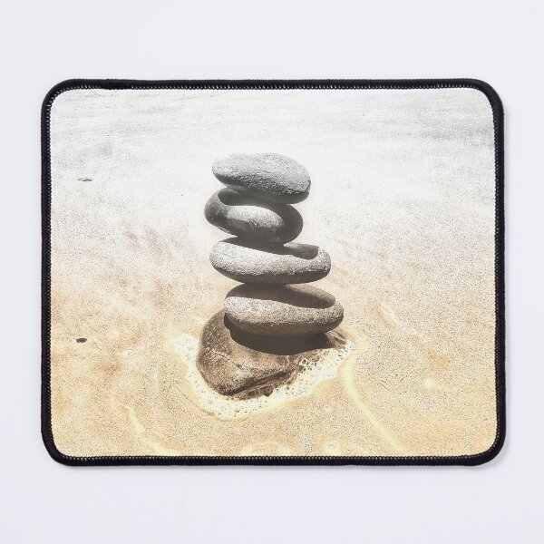 Item preview, Zen Cairn Tower Beach Pebbles Balancing Stones on Beach Sand 9 of 12 designed and sold by Beachy.