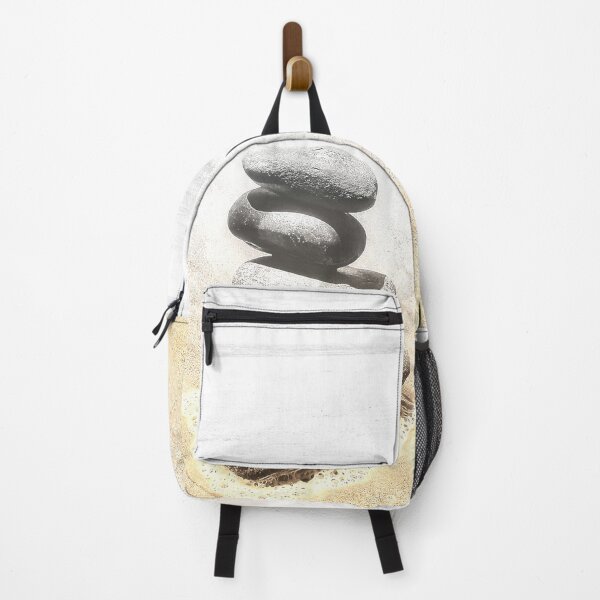 Item preview, Zen Cairn Tower Beach Pebbles Balancing Stones on Beach Sand 9 of 12 designed and sold by Beachy.