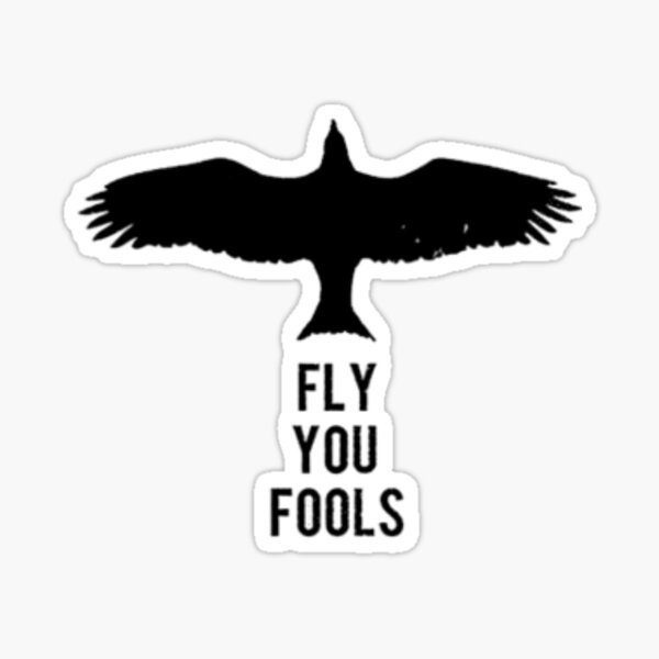 Fly you Fools Sticker, Fly Fishing Art, Gandalf Sticker, Clear Vinyl  Sticker, LOTR Sticker, Water Bottle Stickers