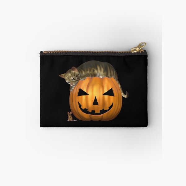 Item preview, Pumpkin-Perching Pouncing Puss designed and sold by snuurg.