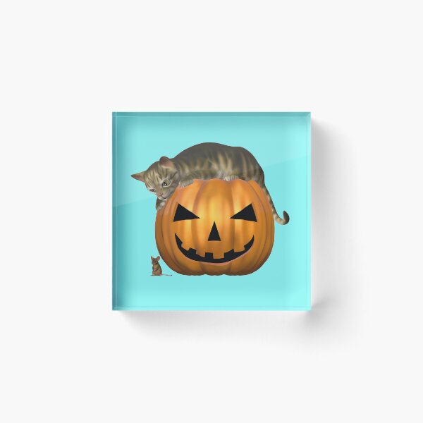 Item preview, Pumpkin-Perching Pouncing Puss designed and sold by snuurg.