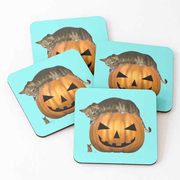 Item preview, Pumpkin-Perching Pouncing Puss designed and sold by snuurg.