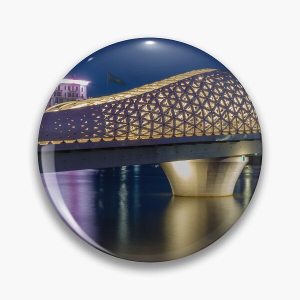 Item preview, Astana Kazakhstan - illuminated Atyrau Bridge at night designed and sold by VadimK.