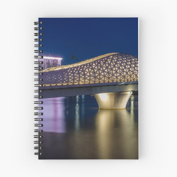 Item preview, Astana Kazakhstan - illuminated Atyrau Bridge at night designed and sold by VadimK.