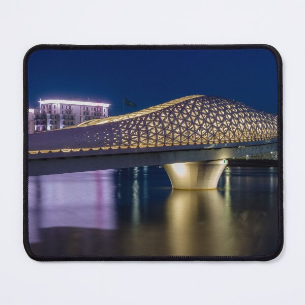 Item preview, Astana Kazakhstan - illuminated Atyrau Bridge at night designed and sold by VadimK.