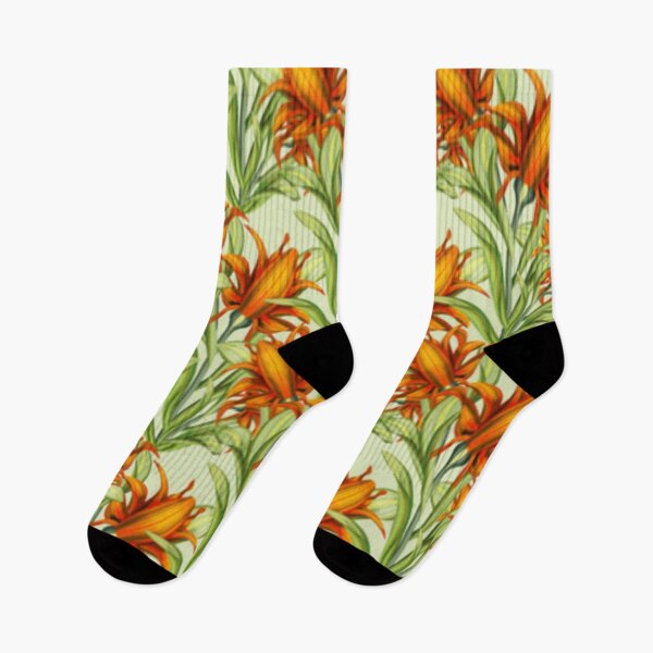 Item preview, ORANGE TULIP FLOWERY PATTERN designed and sold by CheeryDK.