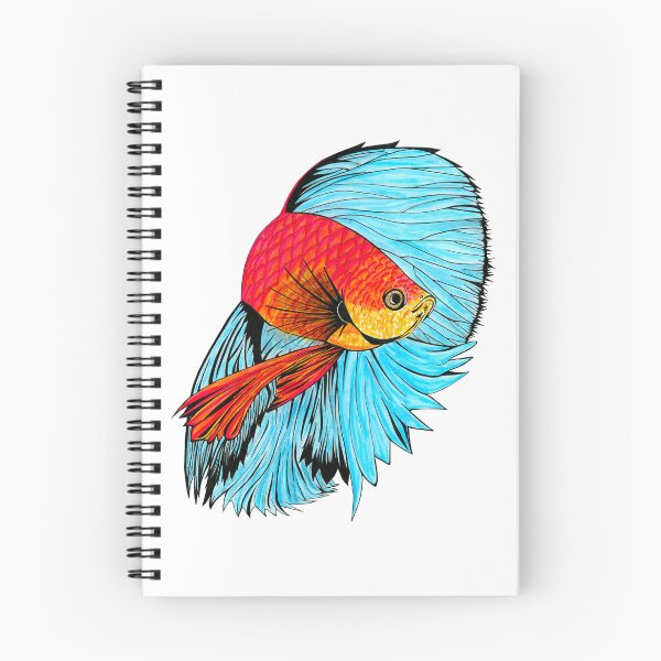 Item preview, Betta Fish Art - Orange and Blue designed and sold by SfidaDesigns.