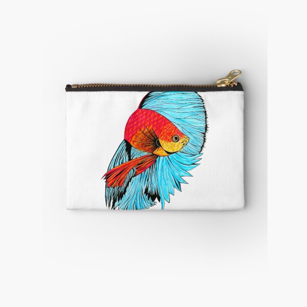 Item preview, Betta Fish Art - Orange and Blue designed and sold by SfidaDesigns.