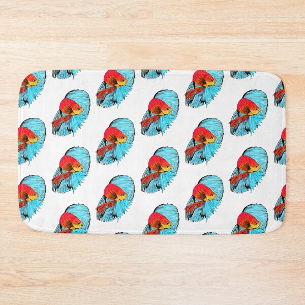 Item preview, Betta Fish Art - Orange and Blue designed and sold by SfidaDesigns.
