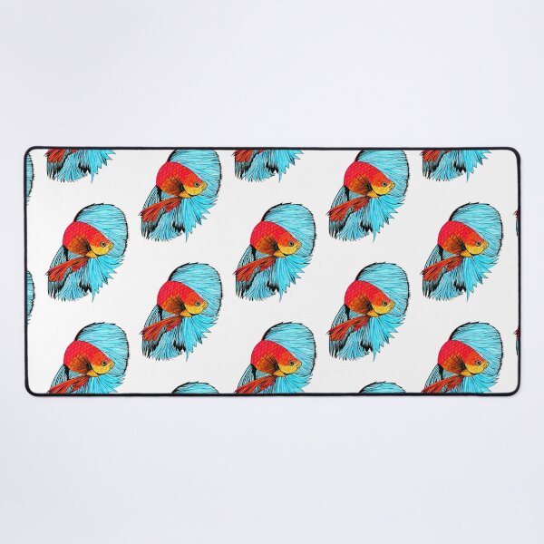 Item preview, Betta Fish Art - Orange and Blue designed and sold by SfidaDesigns.